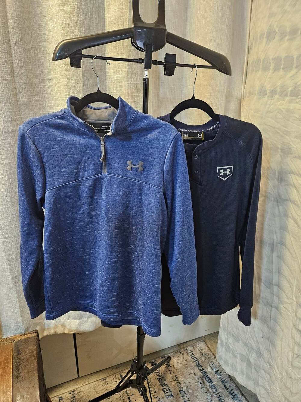 Under Armour Boys Youth Small Bundle 2 Long Sleeve Quarter Zip Henley Athletic